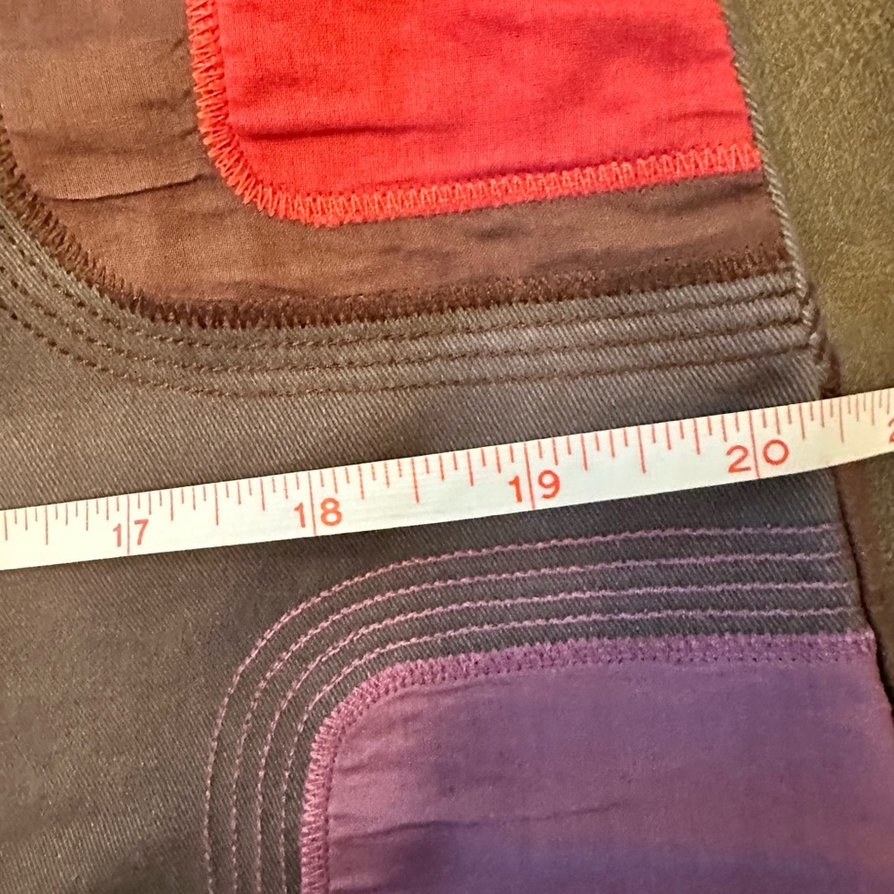 Boden Gray With Multicolored Patchwork A-Line Ski… - image 6